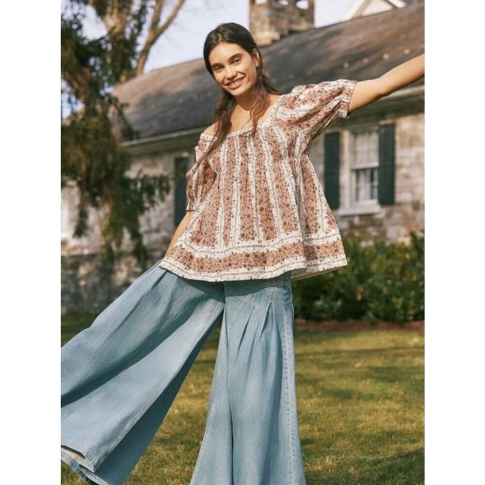 FREE PEOPLE VINTAGE LOVER BLOUSE - Picture 2 of 6